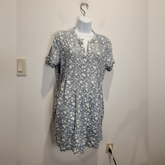 Faherty Size M Gemina Linen Blend Mini Dress With Pockets Small Flaw - Picture 1 of 7